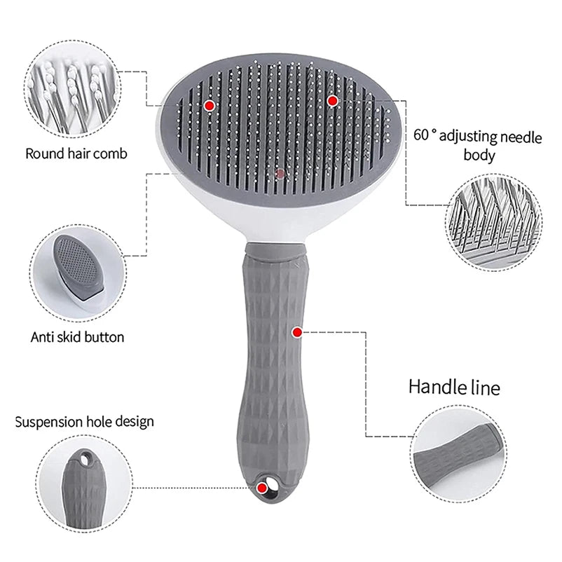 Pet Anti-Slip Grooming Brush Cat Hair Removal Comb Accessories for Cats Needle Comb to Remove Floating Hair Supplies Products