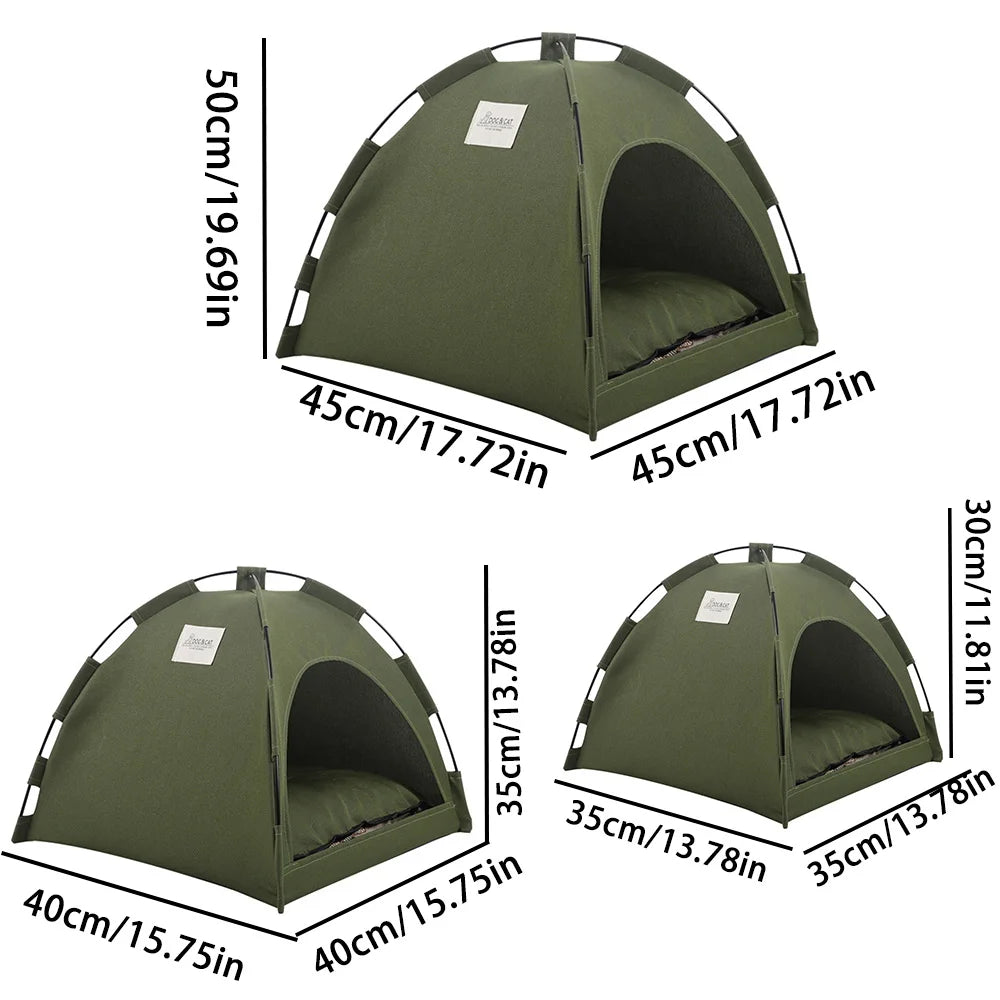 Pet Nest Tent Semi Closed Foldable Outdoor Pet Supplies Breathable Tent Pet Summer Cooling Warm Pads Pet Decoration Supplies