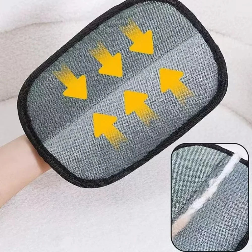 Pet Grooming Gloves Reusable Static Dedusting Brush Gloves Removing Dog Cat Hair From Sofa Carpet Clothes Pet Dog Hair Remover