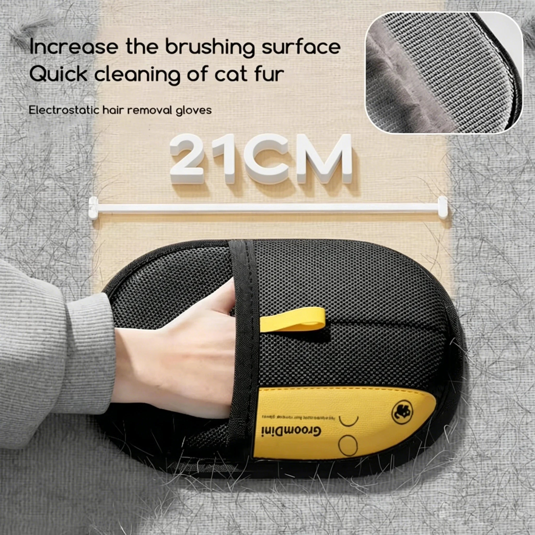 1/2/3pcs Pet Grooming Gloves Fur Catchers Hair Remover Glove Pet Supplies Static Brush For Cat Dog Accessories For Couch Sofa