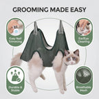 Cats Grooming Hammock Cat Dog Nail Trimming Restraint Bag Anti-Scratch Sling for Small Medium Dogs Adjustable Hanging Helper