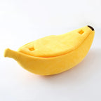 Winter Banana Cat Bed House Funny Cute Cozy Cat Mat Beds Warm Durable Portable Pet Basket Kennel Dog Cushion Cat Supplies winter