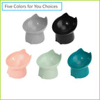 Cat bowl with long ears and high feet bowl cat and dog neck protection and anti-overturning plastic raised pet bowl