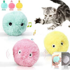 Cat Toys Smart Interactive Ball Cat Training Toy Pet Playing Ball for Cats Kitten Squeaky Toy Supplies Electric Sound Training