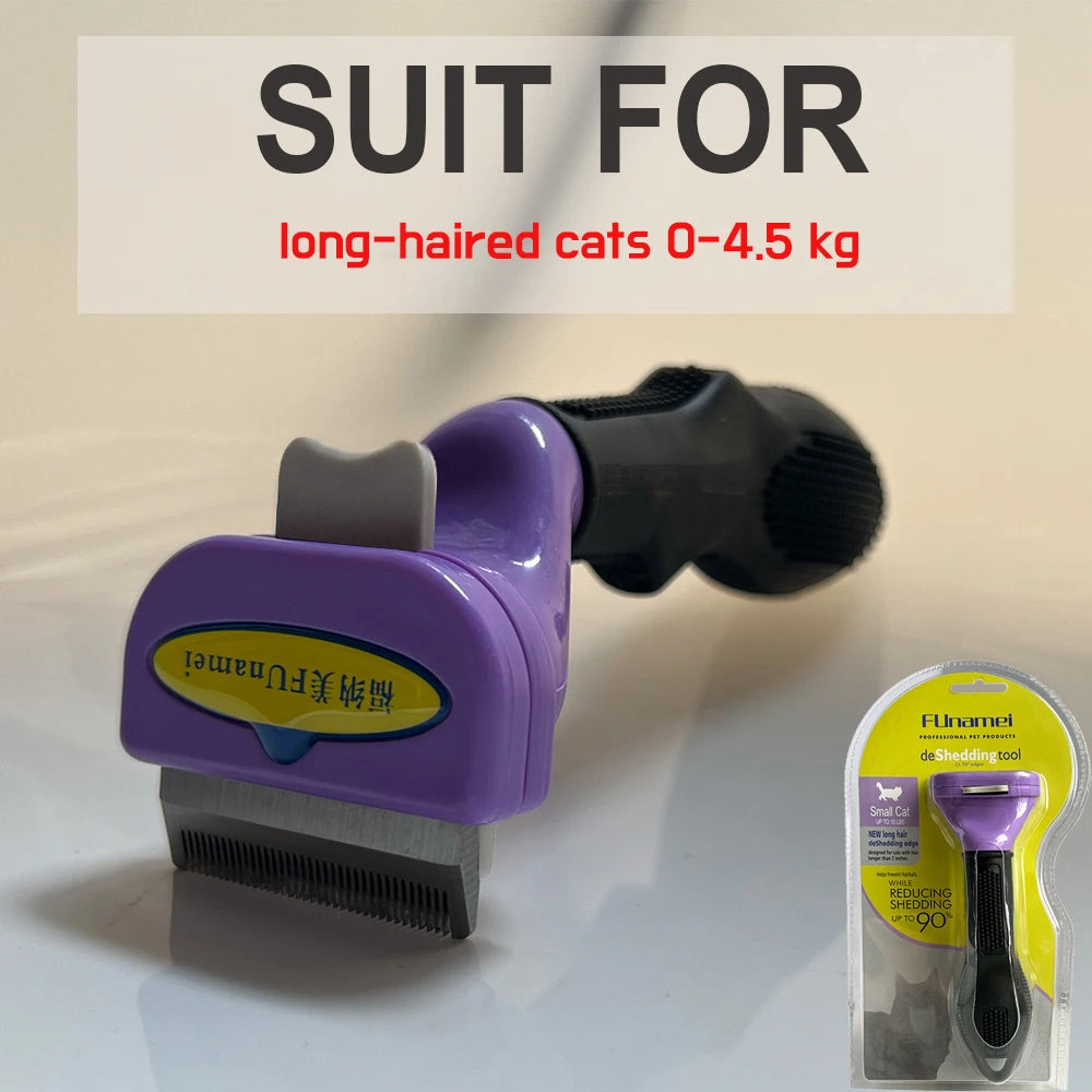 Long Hair Cat Brush Pets Deshedding Tool for Dogs Cats , Short Cat Comb Dog Hair Removal Brush Pet Grooming Fur Dematting Brush