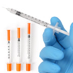 20/50/100Pcs Disposable Veterinary Syringe Manual Push Syringe 0.3/0.5/1ml Needle Farm Animal Syringe with Needles Cat Dog Pig
