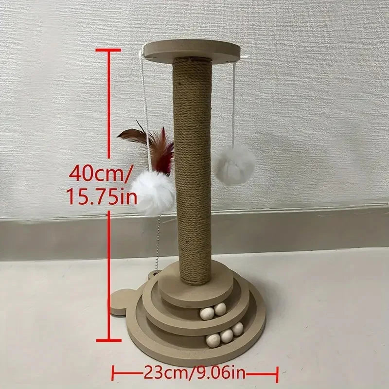 Cat Scratch Board Toy Turntable Durable Sisal Scratching Board Cat Supplies Cats Grab Column Cats Climbing Frame Pet Product