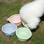 350ml/1000ml Collapsible Dog Bowl Outdoor Travel Pet Drinking Bowl for Dog Cats Folding Silicone Bowl Puppy Food Container