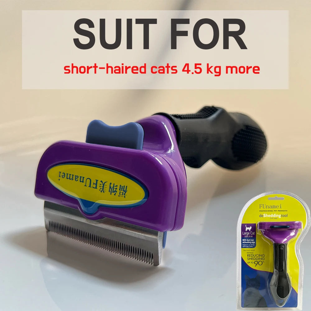 Long Hair Cat Brush Pets Deshedding Tool for Dogs Cats , Short Cat Comb Dog Hair Removal Brush Pet Grooming Fur Dematting Brush