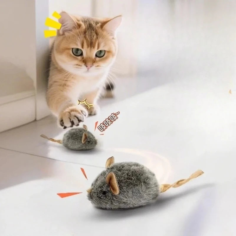 Squeaky Mouse Smart Induction Sound Plush Small Mouse Self-entertainment Distraction Cat Teaser Pet Toy Sale Cat Toy Simulation