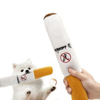 Funny Pet Toys Cigar Big Smoke Plush Squeak Dog Chew Toy Interactive Molar Chew Toy Bite Resistant Fake Cigarette Dog Chew Toy