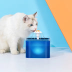 2L Automatic Cats and Dogs Water Fountain with LED Lighting USB Pet Water Dispenser with Recirculate Filtring for Pet Feeder