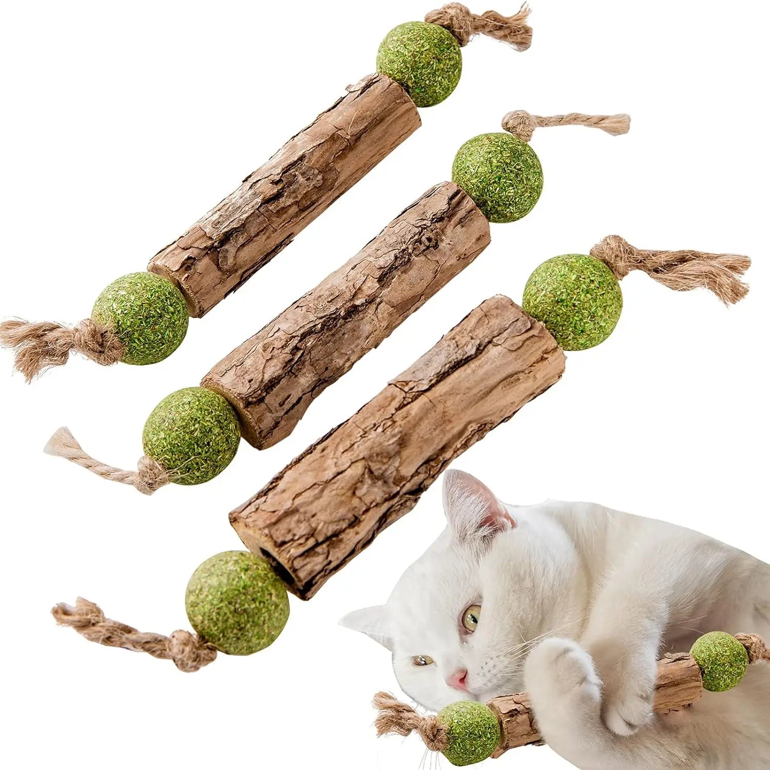1pc Cat Cleaning Teeth Pure Natural Catnip Cat Molar Toothpaste Stick Silvervine Actinidia Fruit Matatabi Cat Snack Stick