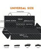 Dog Car Seat Cover Pet Travel Carrier Mattress Waterproof Dog Car Seat Protector With Middle Seat Armrest For Dogs