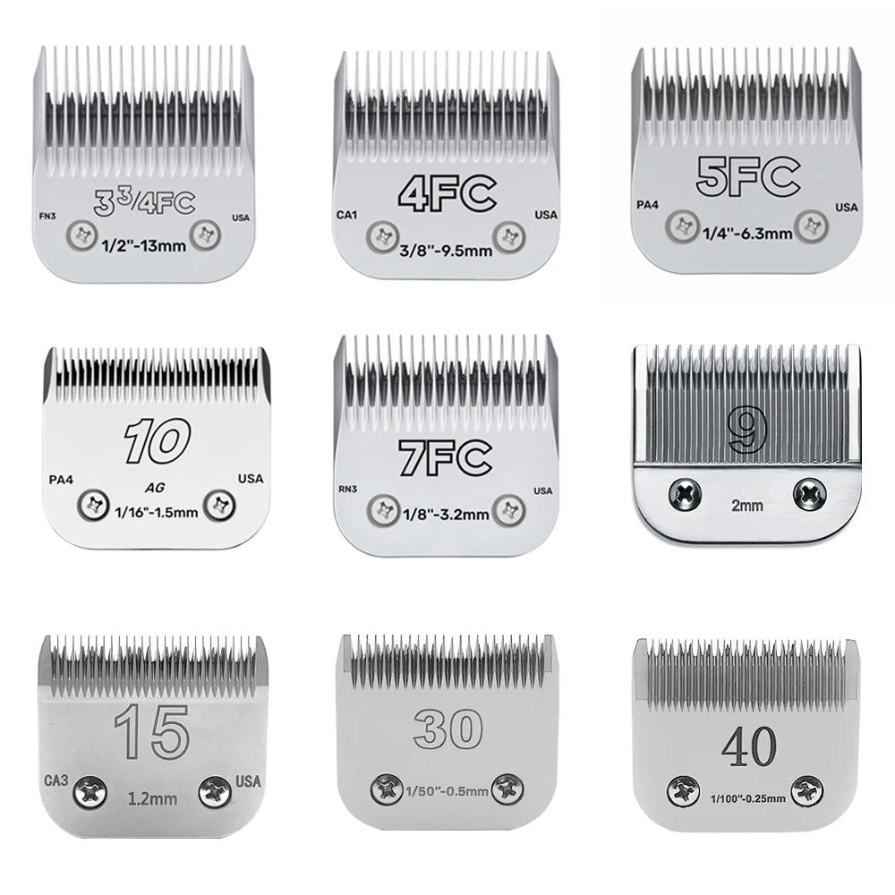 Dog Grooming Clipper Replacement Blades Compatible with Andis Pet Clipper/Oster-A5/Wahl KM-10 Series Dog Clipper