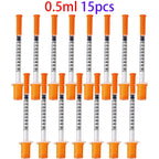 30Pcs 0.5Ml/1Ml Disposable Plastic Veterinary Syringes with Needles, Suitable for Pets and Farm Animals, Manual Push-Type Syringes with Needles, Farm Animal Syringes, Suitable for Cats, Dogs, Pigs