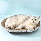 Winter Corrugated Cat Scratcher Cat Scrapers Round Oval Grinding Claw Toys for Cats Wear-Resistant Cat Bed Nest Cat Accessories