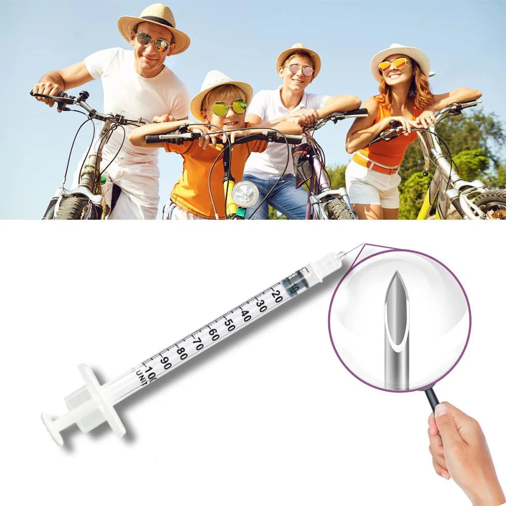 30Pcs 0.5Ml/1Ml Disposable Plastic Veterinary Syringes with Needles, Suitable for Pets and Farm Animals, Manual Push-Type Syringes with Needles, Farm Animal Syringes, Suitable for Cats, Dogs, Pigs