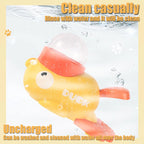 1PC Little Yellow Duck Pet Feeder Interactive Training Device For Cats And Dogs Food Dispensing By Pressing Automatic Feeder
