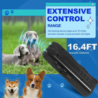 Ultrasonic Dog Repeller Anti-barking Device Pet Training Outdoor Deterrent Portable Chaser with LED Repels Cats & Dogs
