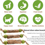 1pc Cat Cleaning Teeth Pure Natural Catnip Cat Molar Toothpaste Stick Silvervine Actinidia Fruit Matatabi Cat Snack Stick