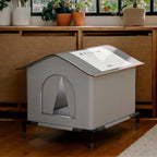 Stray Cat Houses with Mat Waterproof Winter Warm Foldable Washable Pet Cave Sleeping Beds for Outdoor Cats Small Dogs Puppies