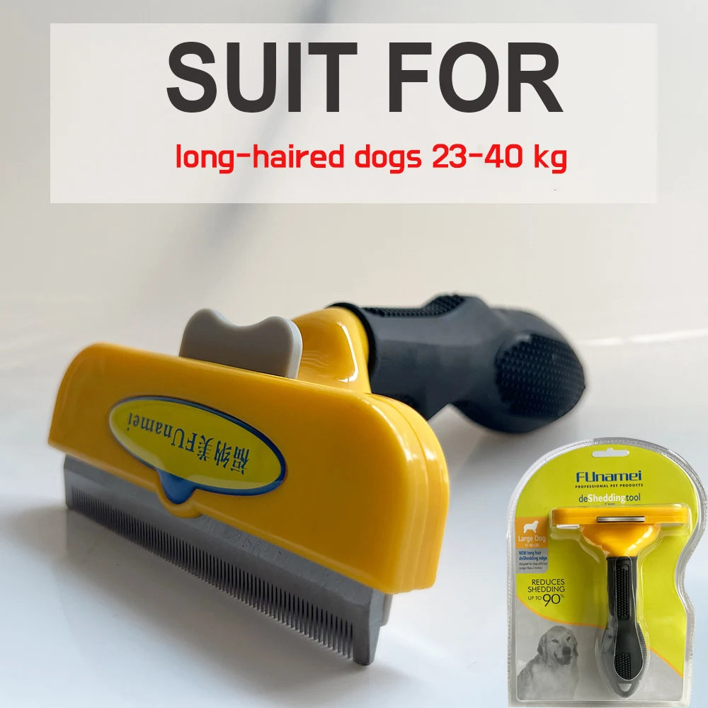 Long Hair Cat Brush Pets Deshedding Tool for Dogs Cats , Short Cat Comb Dog Hair Removal Brush Pet Grooming Fur Dematting Brush