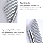 Pet Dematting Comb Stainless Steel Pet Grooming Comb for Dogs and Cats Gently Removes Loose Undercoat Flea Comb Pretty&Better