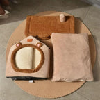 Foldable Pet House Removable Washable Cat House Puppy Cave Sofa Pet Bed House for Extra Small Dogs and Small Medium Cats Winter