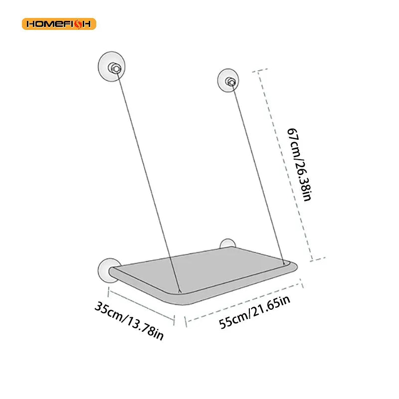 Ultra-Soft Cat Window Hammock Cloud Like Cozy Bed For Napping-Secure Mounting Space Saving Ideal For Enjoying Scenery