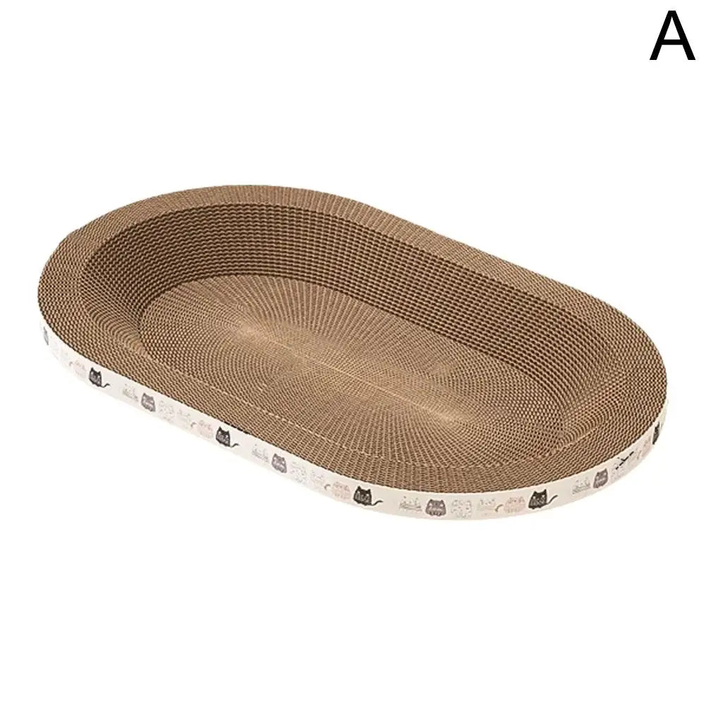 Winter Corrugated Cat Scratcher Cat Scrapers Round Oval Grinding Claw Toys for Cats Wear-Resistant Cat Bed Nest Cat Accessories