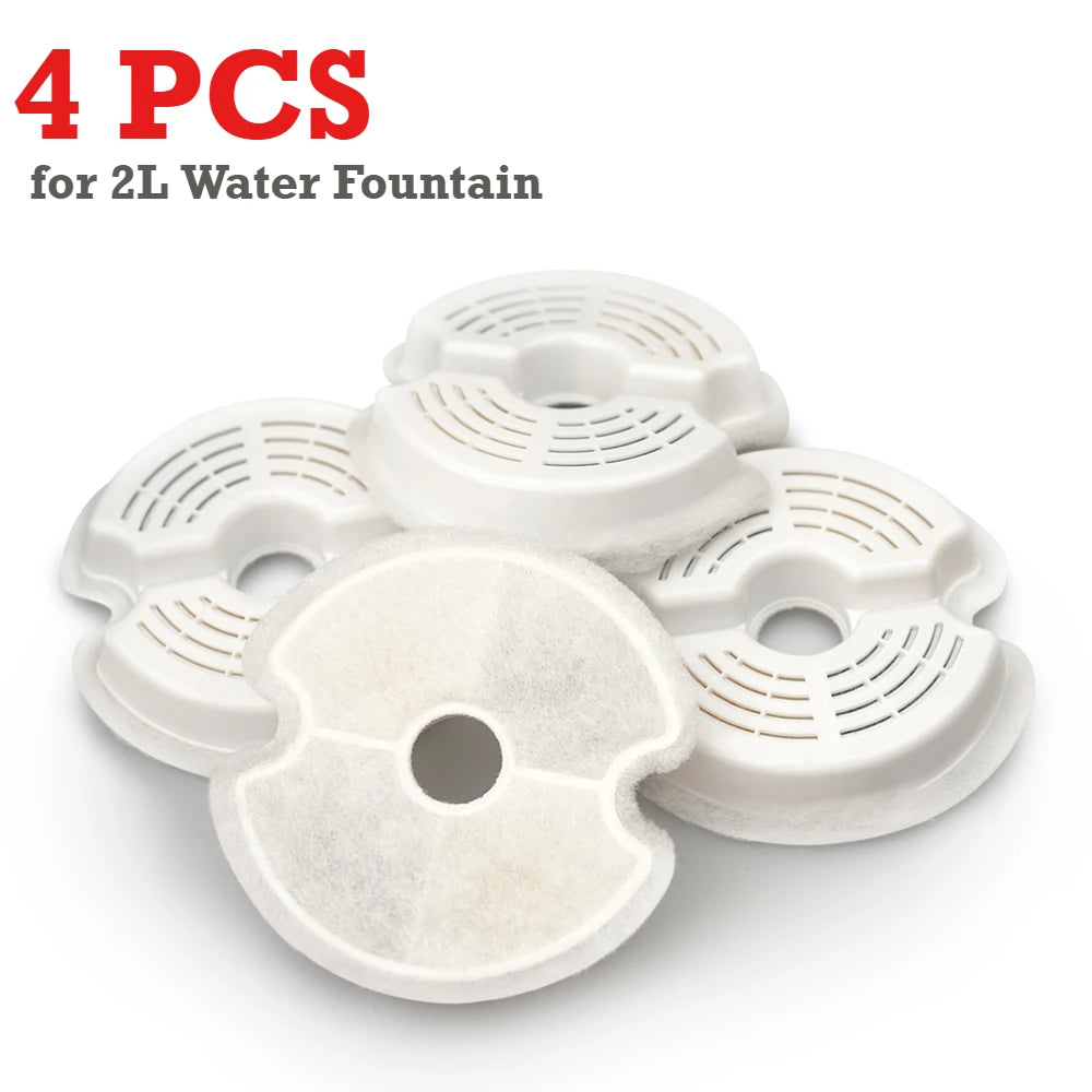4/8/12Pcs Dog Feeders Fountain Filters Cat Water Replacement Filter for 2/2.4L Pet Fountain Filtration System Pre-Filter Sponges