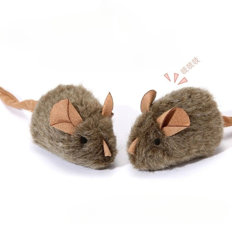 Squeaky Mouse Smart Induction Sound Plush Small Mouse Self-entertainment Distraction Cat Teaser Pet Toy Sale Cat Toy Simulation