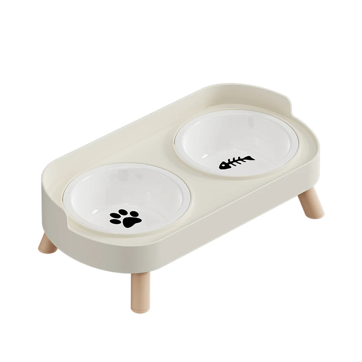 A Colorful Dopamine Pet Double Bowl Fashion Feeding Large Capacity Stainless Steel Dog Bowl Drinking Water Neck Cat Double Bowl