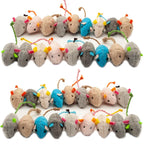 3/200pcs Rattle Cat Mouse Toys Also Prefilled Catnip Faux Fur Cat Mice Toys Interactive Cat Game Catnip Toys for Indoor Cats toy