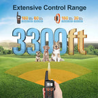 ROJECO 1000m Electric Dog Training Collar Remote Control Waterproof Rechargeable Pet Dog Bark Stop Shock Collar Electric Shocker